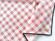 Burberry 復古手帕 紅色格紋口袋巾 20 x 20 英吋