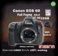 Canon 6D full Frame DSLR Camera กล้องโปร มืออาชีพ จอมอึด ทนทาน WiFi ไฟล์สวย ใช้งานเยี่มม USED body ม