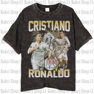 Portugal Cristiano RONALDO T-shirt/ Vintage Wash Cristiano Ronaldo Madrid Unisex Football shirt