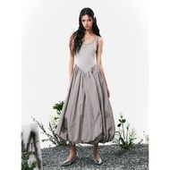 4muggle Bud Skirt Slimmer Look Sports Style All-Match Sleeveless Dress Halter Pettiskirt Long Skirt 