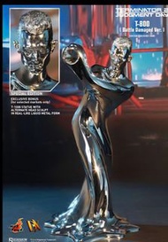 Ht hottoys dx13 Terminator 2 T-800 戰損版 特別版  雙頭水銀人 T-1000