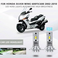 1/2Pc LED Motorcycle Headlight High/Low H7 20000LM For Honda Goldwing F6B GL1800B 2013-2016 Silver W