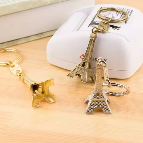 Vintage Eiffel Tower Pendant Iron Keychain Creative Activities for Children Gifts