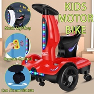 Kids Remote Control Motorcycle With 360°Rotation Balance Scooter Electric Motor Bike Toys Vehicle Dr