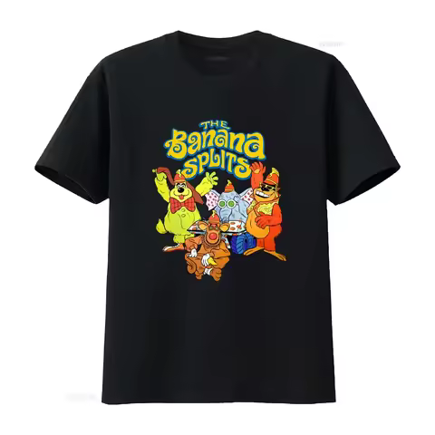 The Banana Splits Cartoon Hanna Barbera Vintage Oversized T Shirt for Men XXL Size vintage Washed Co