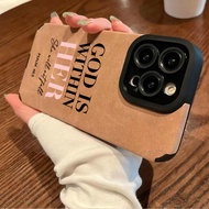 Suede Leather Psalm 46:5 Casing for OPPO A78 A96 A92 A9 A76 A53 A52 A31 A5 A3 Pro A15 A15s A12e Reno