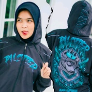 Jaket Rollingspeed X Total Kings FullBlack Bahan Jersey Tebal Gratis Stiker