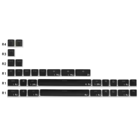 Pudding PBT Doubleshot Backlight Keycap black For Corsair STRAFE K65 K70 Logitech G710+ Razer BlackW