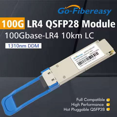 QSFP28 100G LR4 10km Transceiver Module 1310nm Duplex LC Fiber Optic Module For Huawei Cisco Juniper