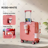 18 Inches Hand Carry Luggage Portable Small Boarding Luggage 4 Wheels ABS Suitcase