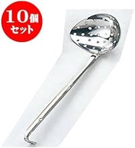Set of 10 Kitchen Supplies, 18-8 Horizontal Mouth Skimmer, 2.4 fl oz (70 cc), Cookware, Restaurants,