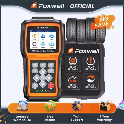 FOXWELL T2000 PRO Auto Tire Pressure Tool Reset TPMS Relearn Activate Sensors Programming Car OBD2 C