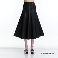 VICKTEERUT (ราคาปกติ 7650-.) Denim Flare Skirt กระโปรงบาน ผ้าเดนิม