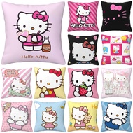 【Double-sided Printed 】Hello Kitty Pillow Case Sarung bantal Polyester Cartoon Throw Pillow Cases Car Cushion Cover Sofa Home Decorative Pillow case (Without Pillow Inner)