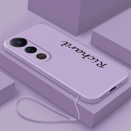 Vivo V50 5G V50 Lite V40 Pro V40e Name Custom Artistic Design Cover Anti-Slip Candy Color Soft Casin