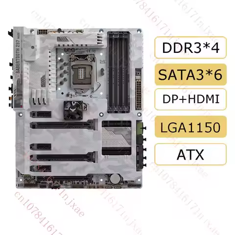 used For ASUS SABERTOOTH Z97 MARK S LGA1150 DDR3 DP+HDMI 6×SATAIII Motherboard.