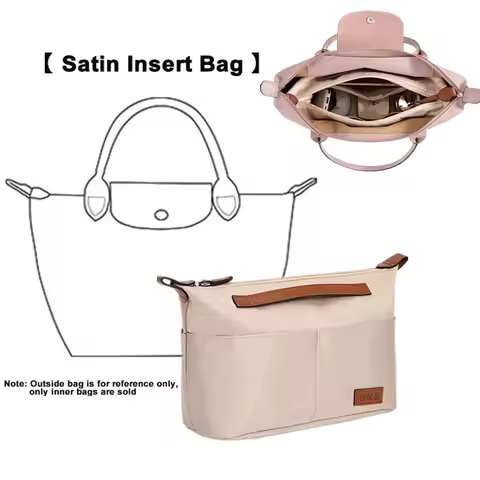 EverToner Nylon Insert Organizer Bag for Longchamp LE PLIAGE Bag Luxury Handbags Travel Inner Purse 