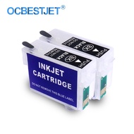 #Blue fantasy# 2Colors/Set T1371 Refillable Ink Cartridge With Chip For Epson K100 K101 K200 K300 K105 K205 K305 Printer (2PCS BK)
