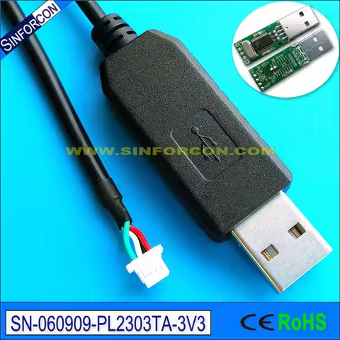 Prolific USB to Serial Comm Port COM PL2303 USB UART TTL 3.3L Level to JST SH1.0mm 4P Shr-04v-s-b Do