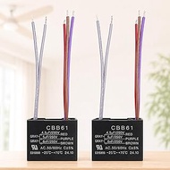 Podoy Ceiling Fan Capacitor 5 Wire for Compatible with BM CBB61 250VAC 4.5uf+5uf+6uf 50/60Hz (2 Pack