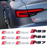 1PCS 12x3.1cm 3D ABS Car Body Rear Trunk Sticker Badge Decoration Accessories for Audi RS3 RS4 RS5 R