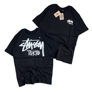 Kaos Stussy - tshirt stussy - kaos pria - tshirt pria - baju pria - kaos pria stussy TOKYO HITAM