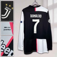Retro Juventus Long Sleeve T-Shirt for Home Game 19-20 #   Ronaldo-&&-