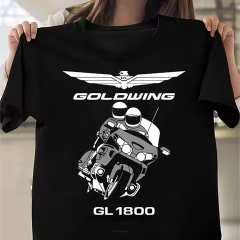 Better Quality Goldwing GL1800 Motocycles Men T-Shirt Fashion T Shirt Men Cotton Brand Teeshirt Casu