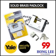 ★Yale★ Solid Brass | Padlock | 80mm | FREE Bracket Pad Lock | 5 Keys Included | Fast Delivery | Sg