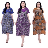 UNGU Batik Purple Kencana Negligee - Abstract Motif - Button Neck - Pregnant Women - Pregnant Women - Pregnant Women