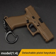 Mini Pistol Shape Keychain Creative Weapon Model Pendant Motor Car Key Decoration