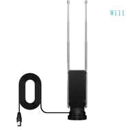 Will Portable Indoor TV Antenna Compact and Lightweight TV Aerials Television Antenna for Enjoy Clear Digital Reception