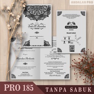(100 PCS) PRO 185 Lipat 2 Plus Sabuk - Cetak Undangan Grayscale/Hitam Putih Variasi Sabuk Harga Mura