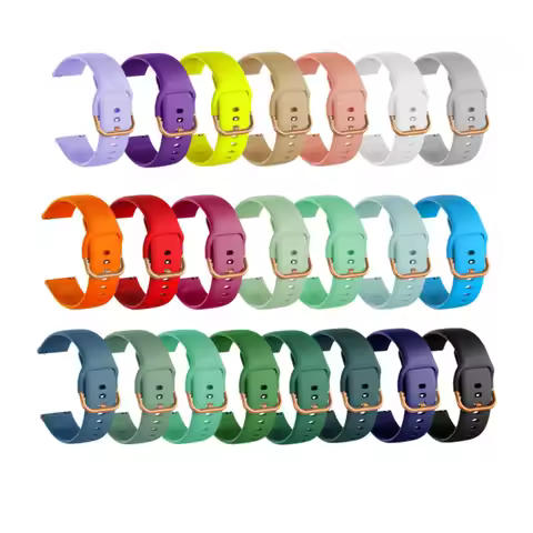 20mm 22mm Silicone Strap For Samsung Galaxy Watch 3 41/45mm Active 2/ 42/46mm Gear S3 Hwawei Watch G