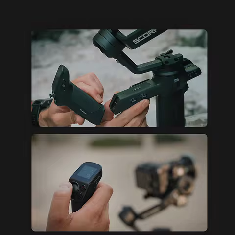 FeiyuTech Official SCORP 3 Camera Gimbal Stabilizer for DSLR & Mirrorless – 3.5kg Payload AI Trackin