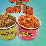 Eatsambel - Jagoan Sambal Set 2 variants of Geprek Sambal + Ciamic Squid Sambal Ngangenin Fish/