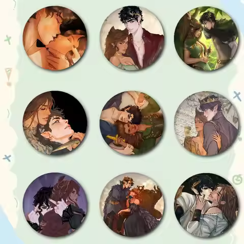 The Cruel Prince Jude And Cardan Premium Tinplate Round Lapel Pins: Cute Badge Brooches For Shoulder