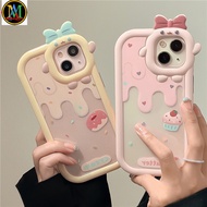 M014 M015 SOFT CASE PITA ICE CREAM STRAWBERRY 3D OPPO A5S A7 A11K A12 2020 A1K A3S A57 A57S A77 A77S