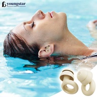 YOUNGSTAR Silicone Swimming Earplugs for Silent Sleep Waterproof Swimming and Hearing Protection Siz