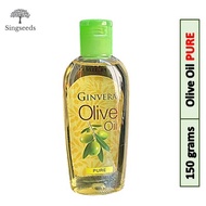 [6 Bottles] Ginvera Pure Olive Oil Natural Hair Conditioner Skin Care Moisturiser Body Oil 150ML