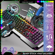 FTC RGB K618 Gaming 3in1 Set Keyboard Headset & Mouse 16 RGB Light Effect 26 Keypad No Rush Function
