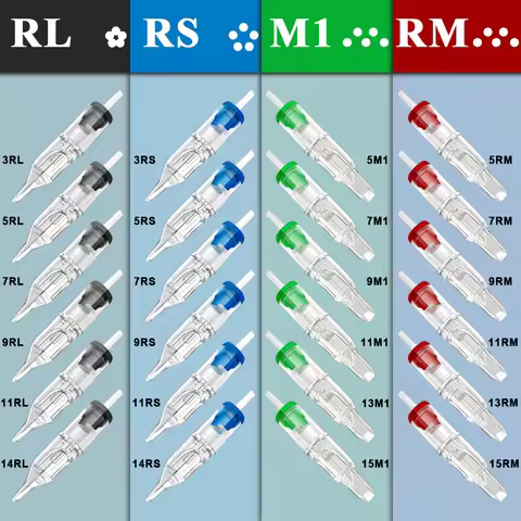 20/10/5PCS Professional Tattoo Cartridge Needles RL RS M1 RM Sterilized Safety Cartridge Tattoo Need