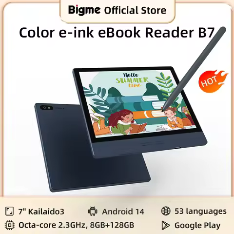 Bigme 7'' electronic book B7, color e-ink ebook reader, 300PPI, 8GB+128GB, Android14 open system, er