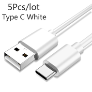 สายเคเบิล USB Type C 5ชิ้น/ล็อตสำหรับ Samsung Galaxy Tab A7 Lite S7 FE F22 F32 F12 M42 M32 M12 A22สายชาร์จเร็ว5g