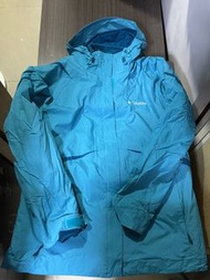 Columbia 藍色三合一連帽外套