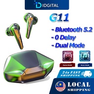 【READY STOCK】 G11 Bluetooth Earphone Wireless Gaming Earbuds Low Latency Dual Mode 9D Sound Gaming H