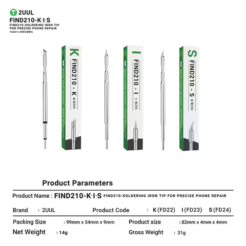 2UUL C210 K I S Universal Soldering Iron Tip Heating Core Efficient Heat for JBC GVM SUGON OSS T210 