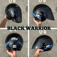 SPECIAL EDITION HELMET LTD SPORT BLACK WARRIOR ALL BLACK VISOR ORIGINAL LTD SMOKE SIDE COVER COLOR B