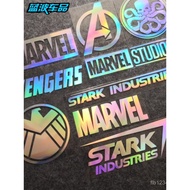 M Car Sticker Colorful Laser S.H.I.E.L.D. Stark Industrial Movie Comics ZE9U