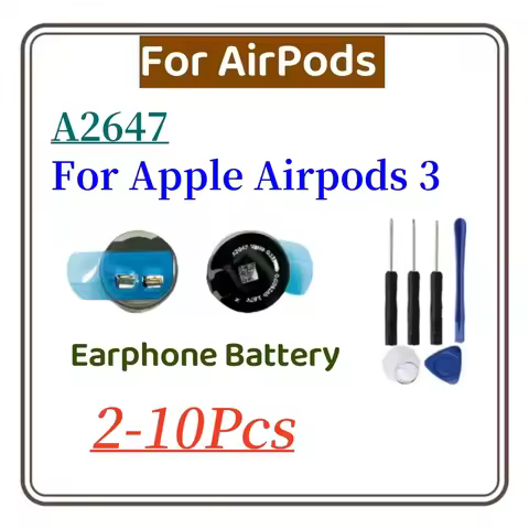 2-10pcs A2647 Replace battery for Apple Airpods 3 Air pods 3 A2564 A2565 airpods 3rd replacement bat